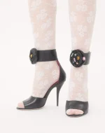 Valentino Drip Rose Kidskin Sandal With Crystals 105Mm - Image 7